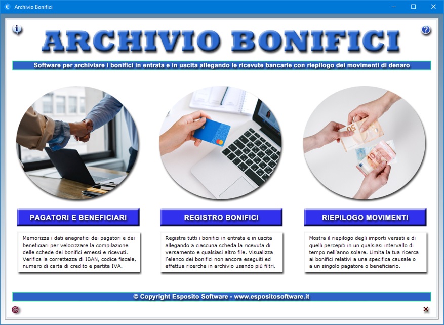 Archivio Bonifici Software per archiviare sul proprio PC i