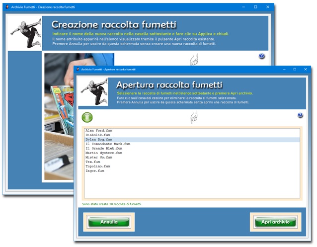 Archivio Fumetti Software per catalogare le proprie raccolte di