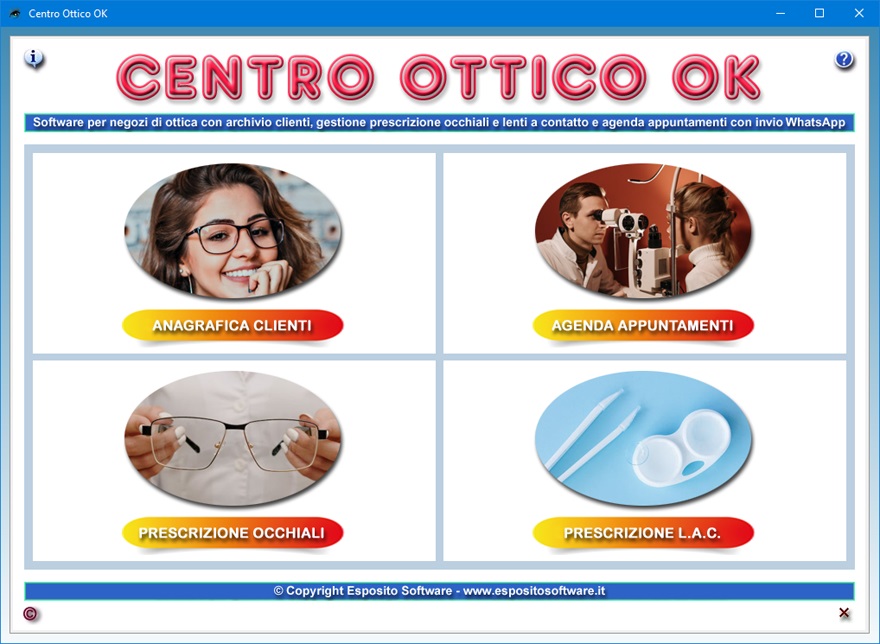 Centro Ottico OK Software per negozi di ottica con archivio