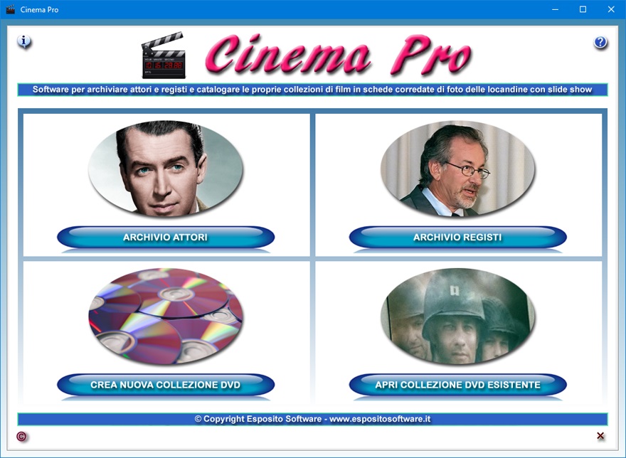 programma per archivio film con locandine