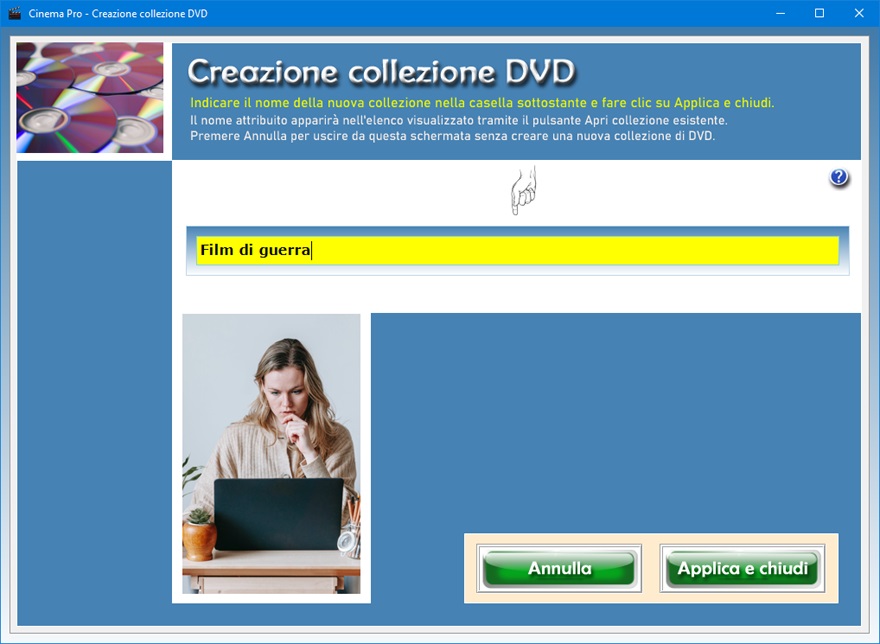 Cinema Pro Software per archiviare attori e registi e catalogare