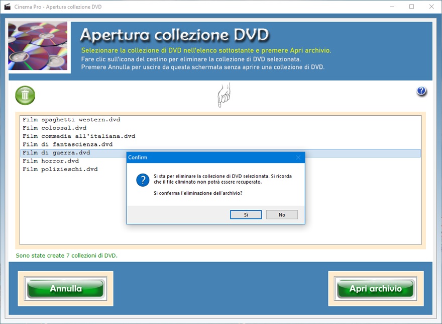 Cinema Pro Software per archiviare attori e registi e catalogare