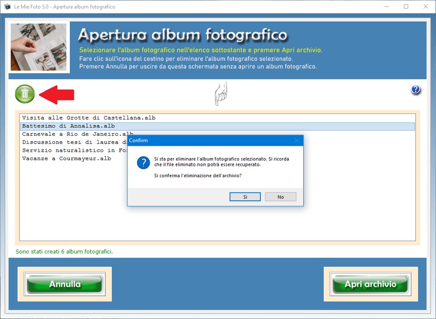 Le Mie Foto 5.0 Software con slide show per creare i propri