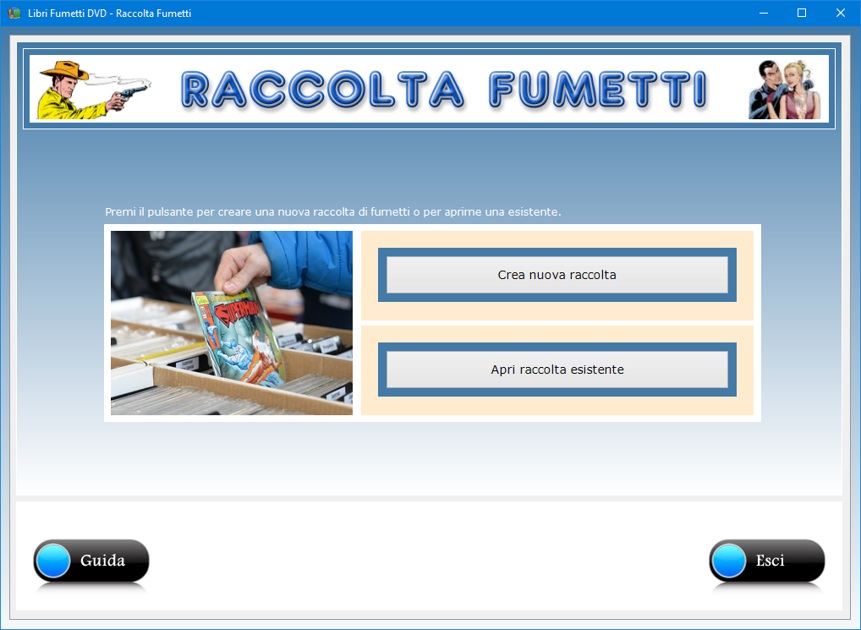 Libri Fumetti DVD Software per catalogare libri fumetti e DVD