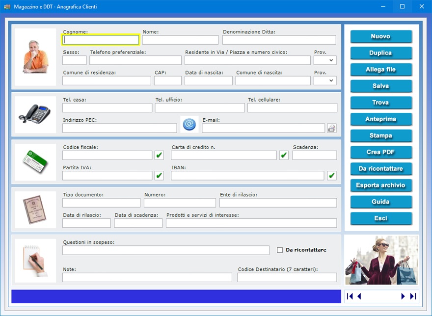 Magazzino e DDT - Software per gestire l'emissione dei documenti di  trasporto, l'archivio clienti, l'inventario di magazzino e il monitoraggio  dei prodotti in esaurimento