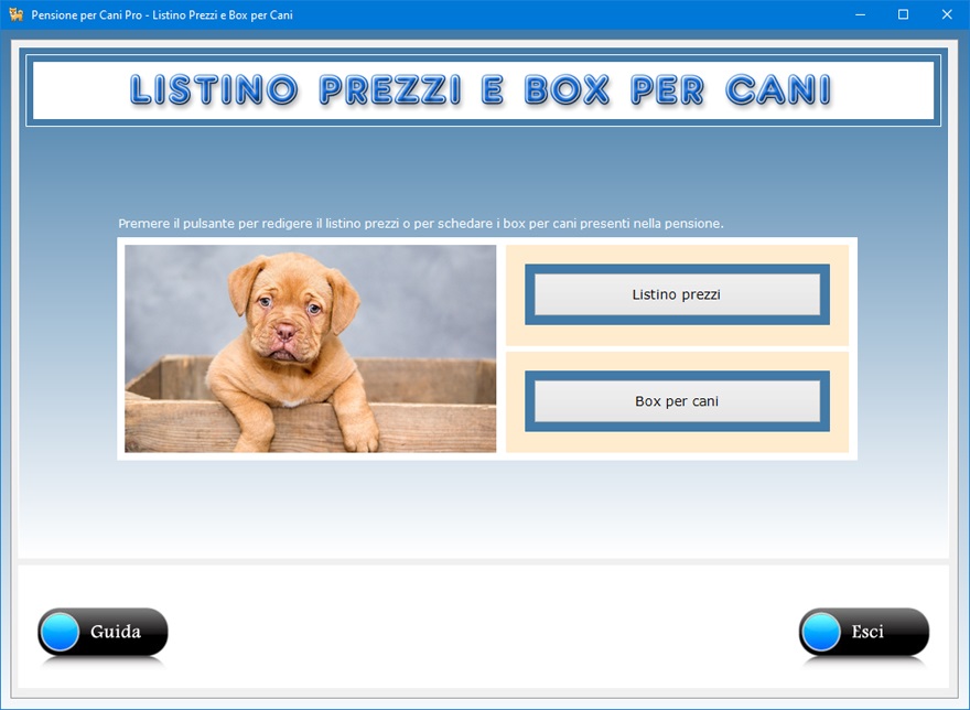 Pensione per Cani Pro - Software rivolto ai gestori di pensioni per cani per  archiviare animali e proprietari, prenotare i box, gestire scadenze e  appuntamenti ed emettere preventivi