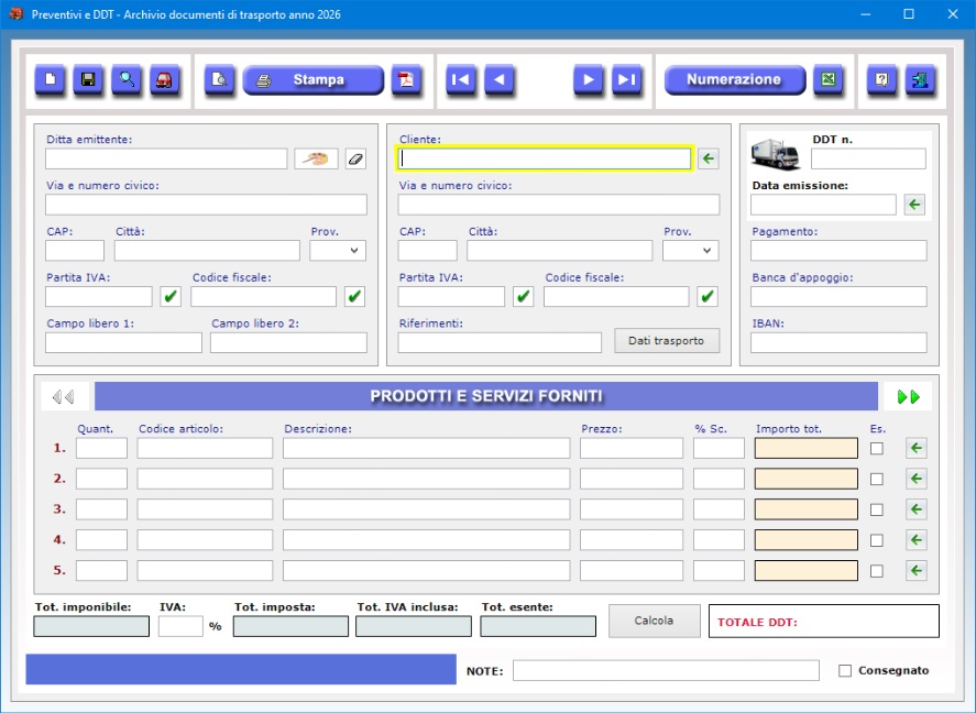 Softa Software D.D.T Documenti Trasporto vendite / acquisti