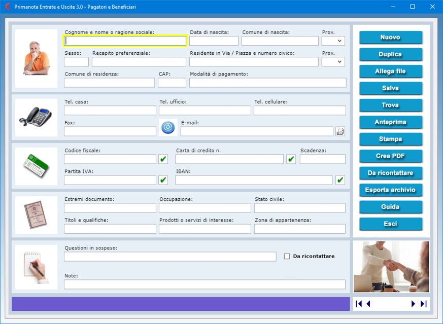 Primanota Entrate e Uscite 3.0 - Software per gestire i movimenti