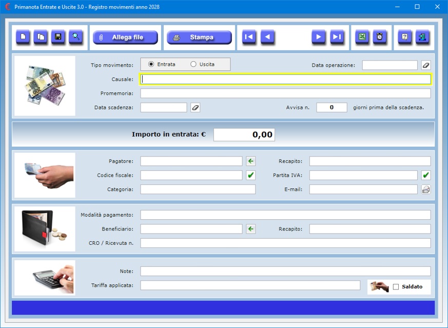 Scadenzario e Prima Nota - Software per la gestione delle Scadenze e delle  Entrate/Uscite finanziarie