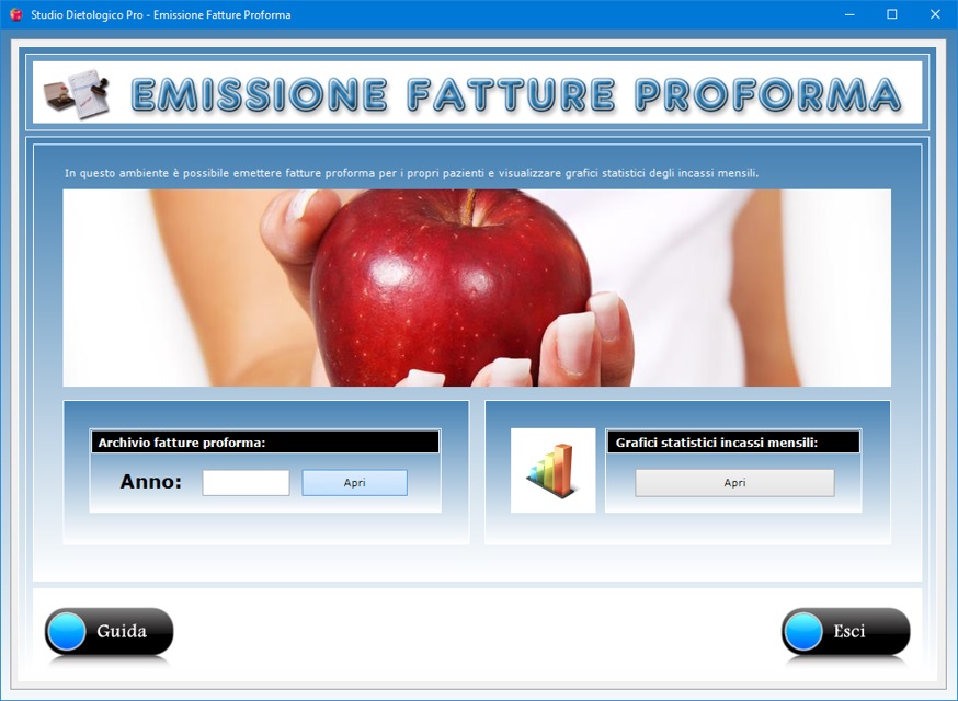 Studio Dietologico Pro - Software rivolto ad ambulatori di dietologia per  gestire anamnesi nutrizionali, diari alimentari, appuntamenti con i pazienti  e l'emissione di fatture proforma