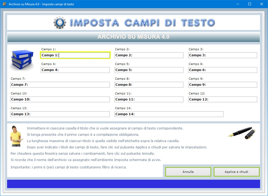 Archivio su Misura 4.0 Software per creare il proprio database