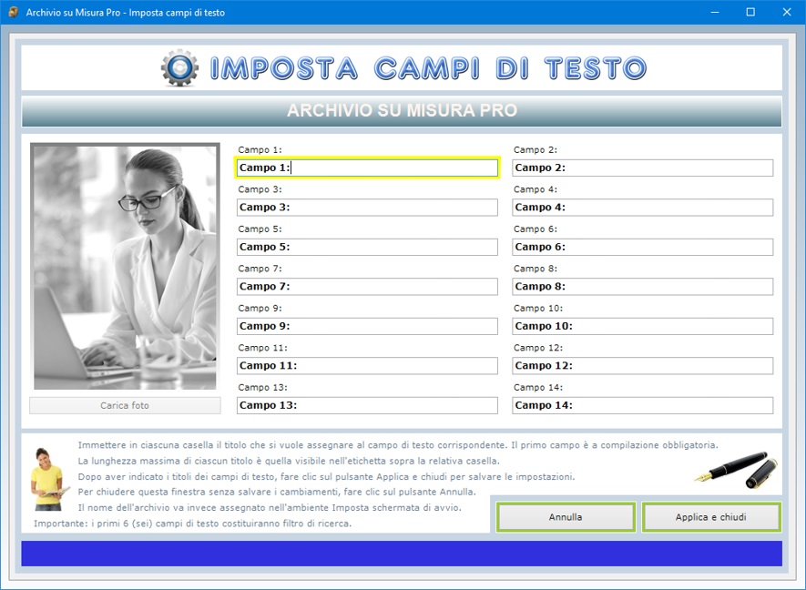 Archivio su Misura Pro Software per creare il proprio database