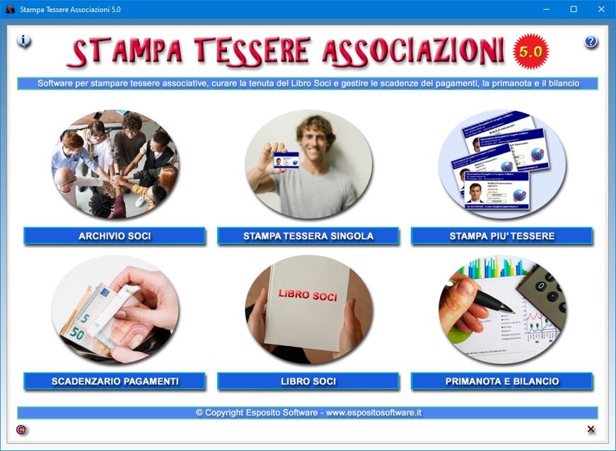 Stampa Tessere Associazioni 5.0 Software per stampare tessere